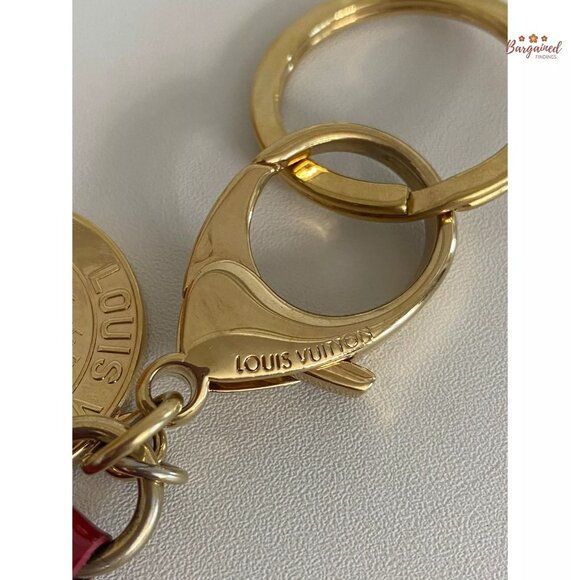 Authentic LOUIS VUITTON Red Gold Trunks & Bags Key Chain Bag Charms - Picture 4 of 12